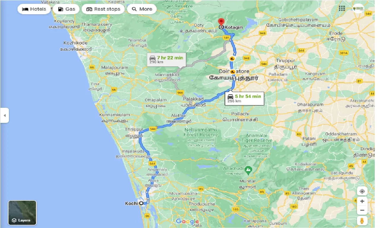 kochi-to-kotagiri-one-way