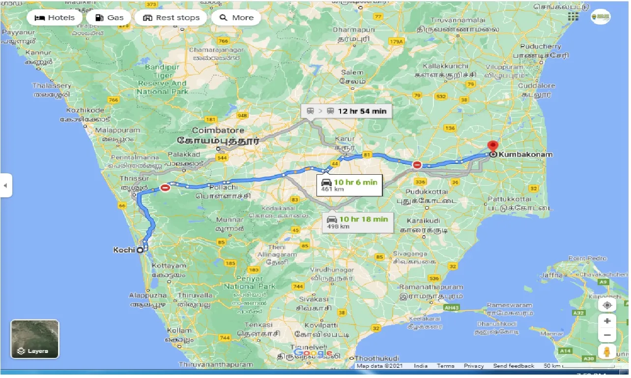 kochi-to-kumbakonam-round-trip