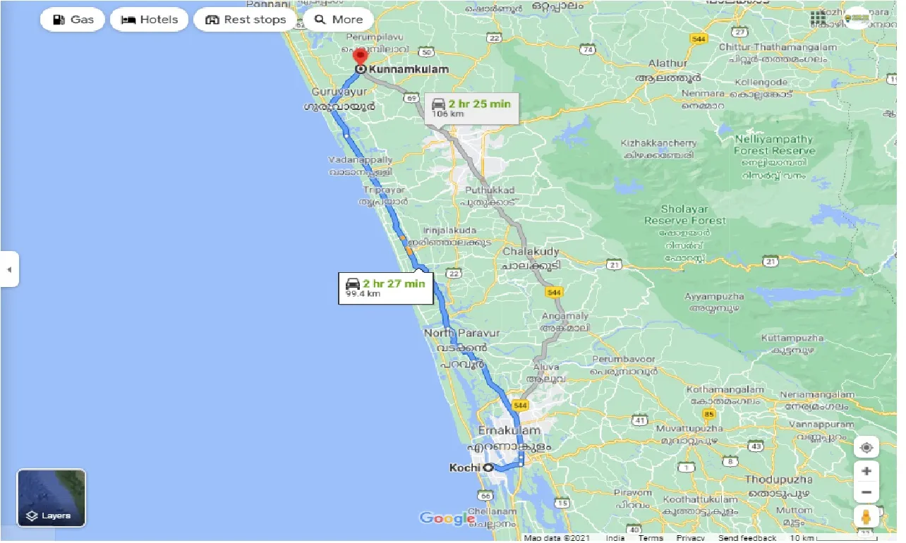 kochi-to-kunnamkulam-one-way