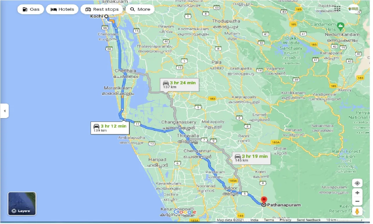 kochi-to-pathanapuram-round-trip