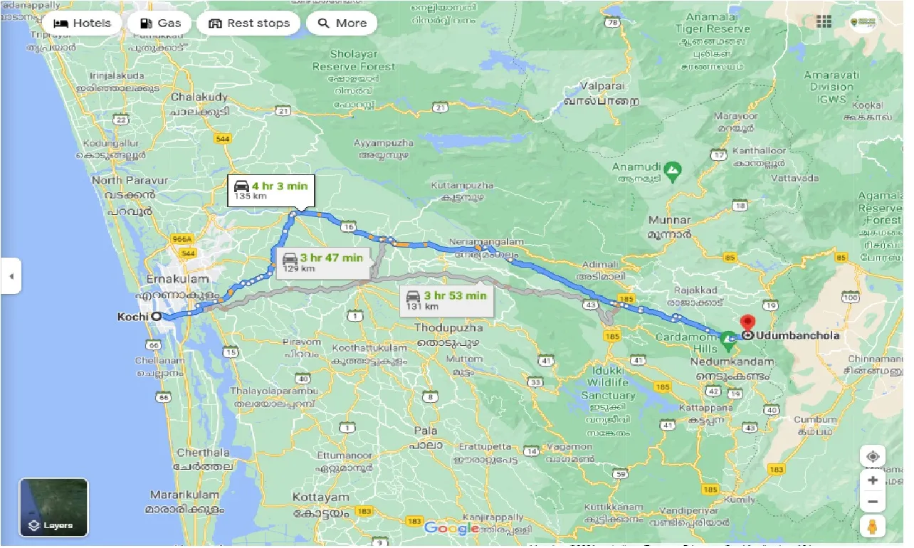 kochi-to-udumbanchola-one-way