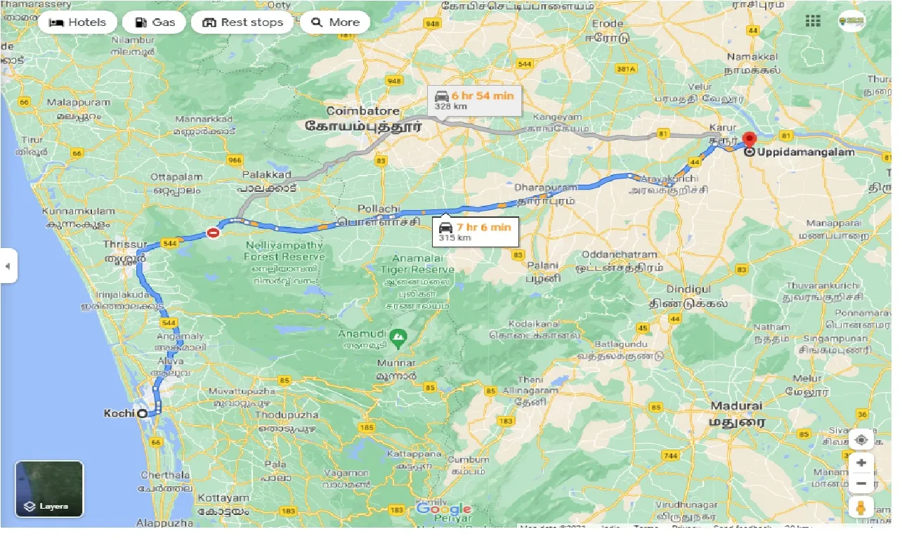 kochi-to-uppidamangalam-round-trip