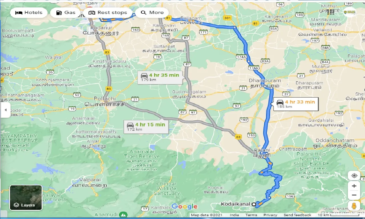 kodaikanal-to-coimbatore-round-trip