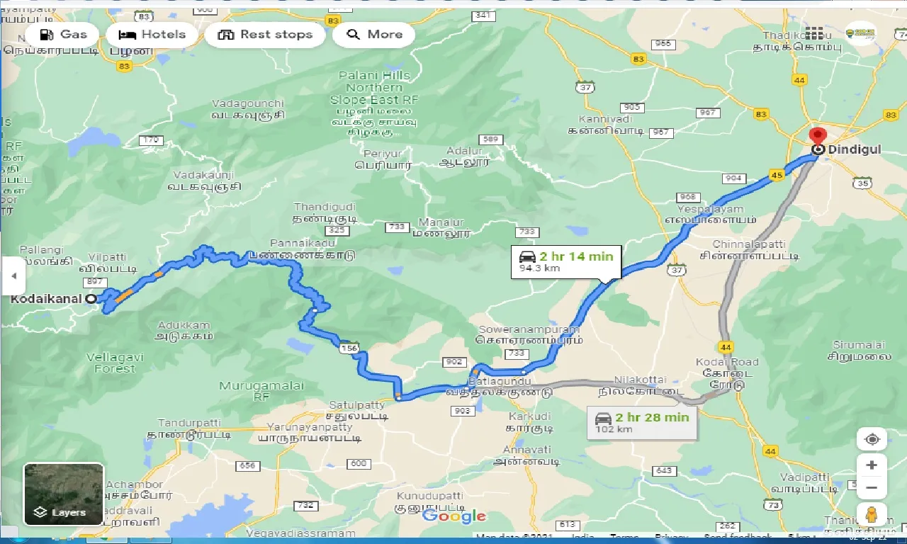 kodaikanal-to-dindigul-one-way