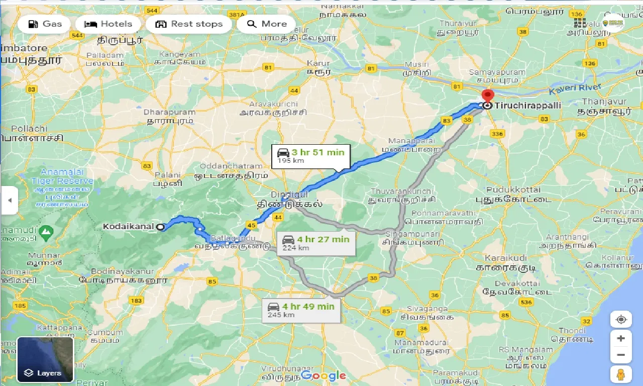 kodaikanal-to-trichy-round-trip