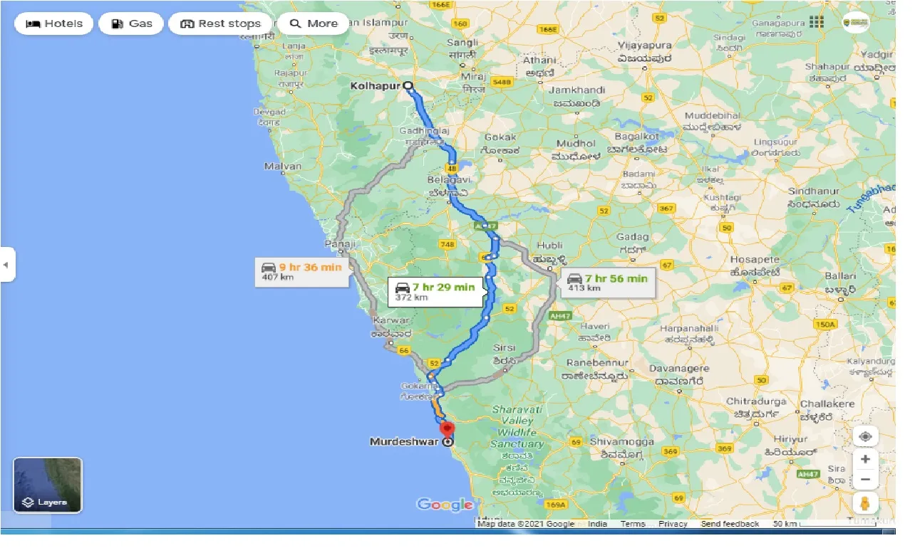 kolhapur-to-murudeshwar-one-way