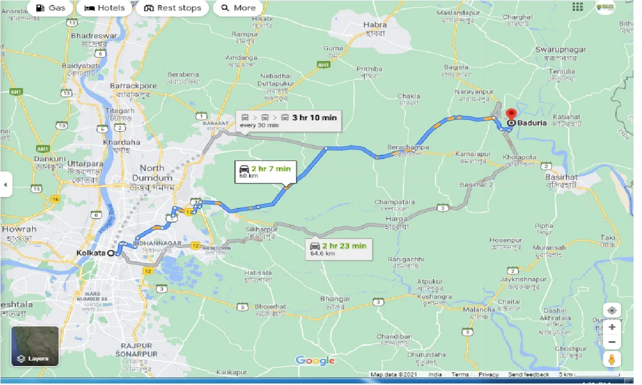kolkata-to-baduria-round-trip