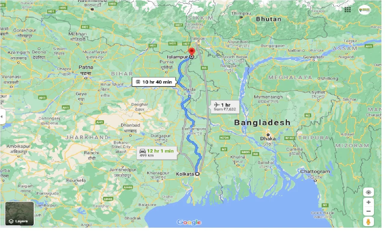 kolkata-to-islampur-round-trip
