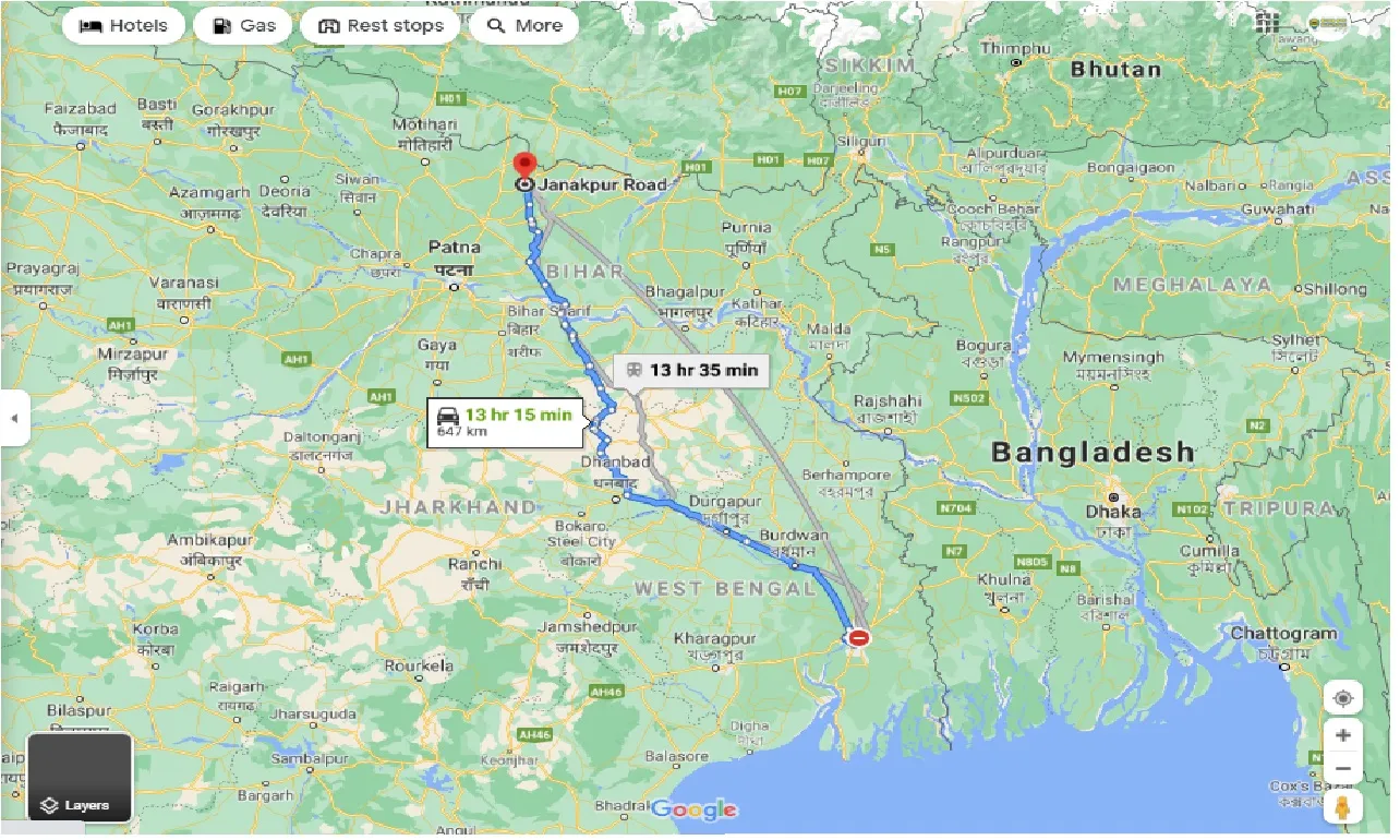 kolkata-to-janakpur-road-round-trip