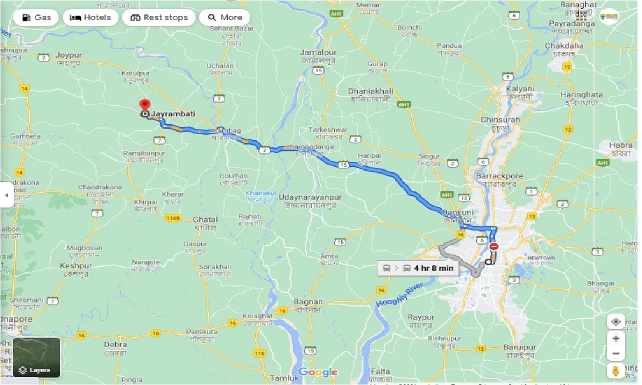 kolkata-to-jayrambati-one-way