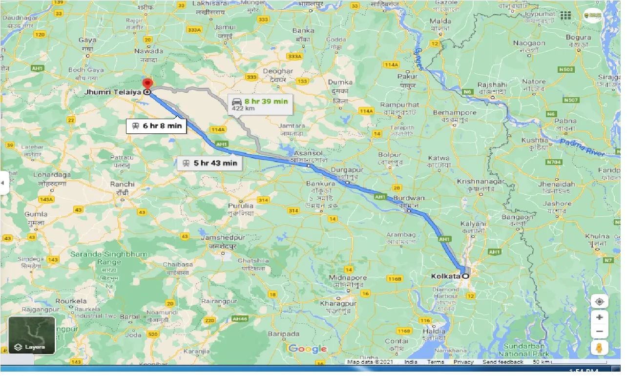 kolkata-to-jhumri-tilaiya-round-trip