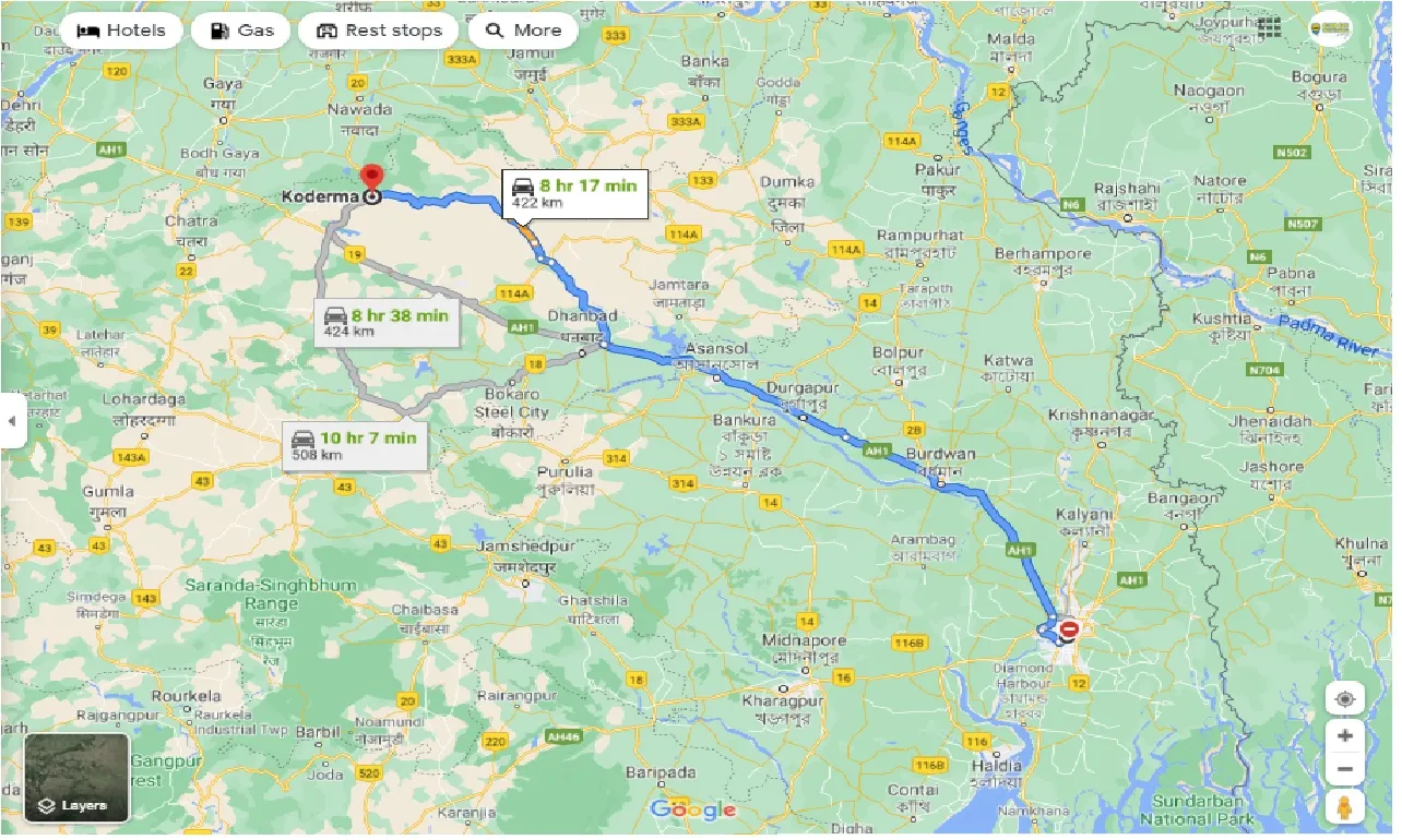 kolkata-to-kodarma-one-way