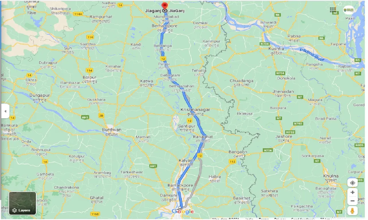 kolkata-to-murshidabad-jiaganj-one-way