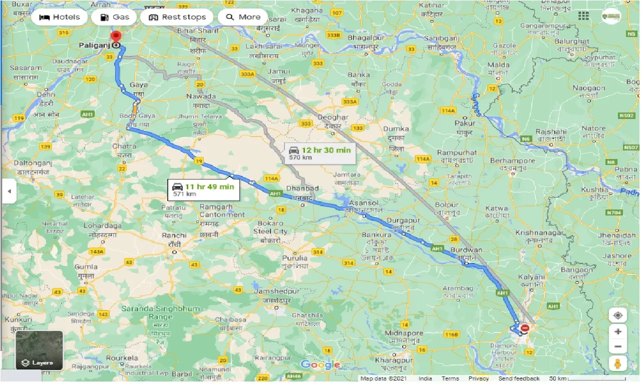 kolkata-to-paliganj-round-trip