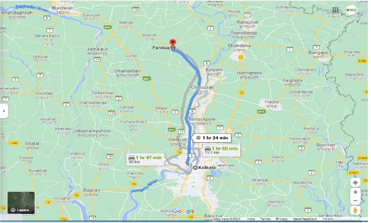 kolkata-to-pandua-one-way