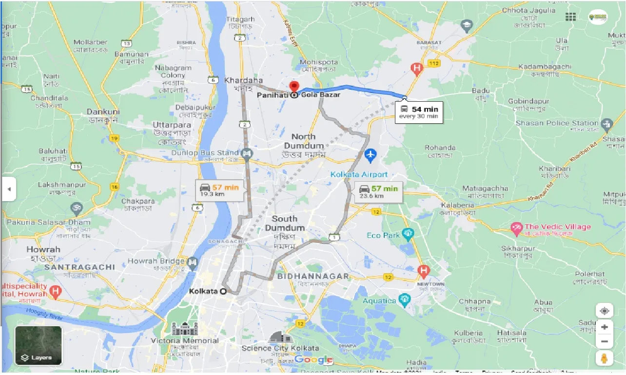 kolkata-to-panihati-round-trip