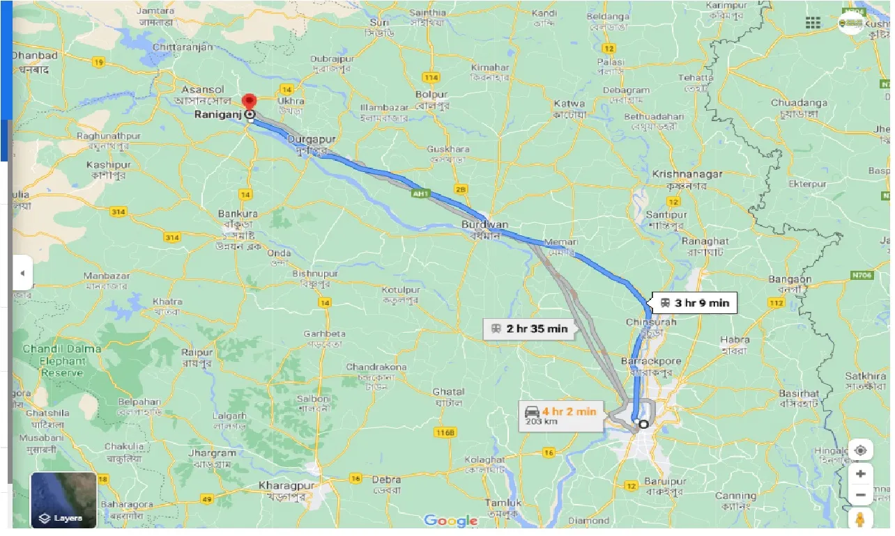 kolkata-to-raniganj-round-trip