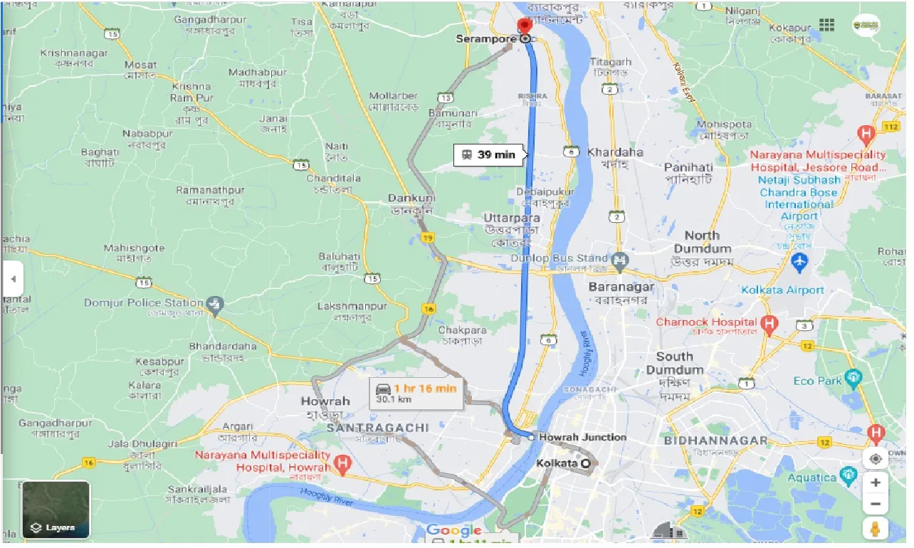 kolkata-to-serampore-round-trip