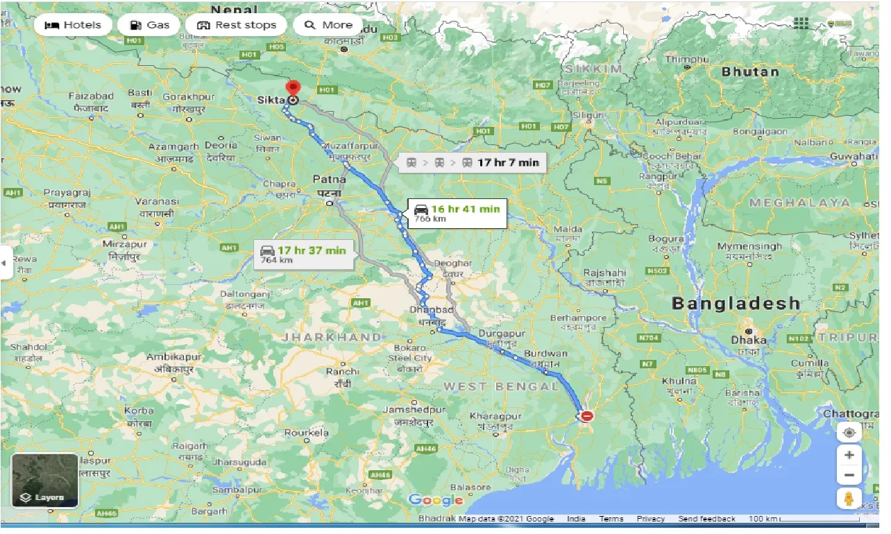 kolkata-to-sikta-one-way