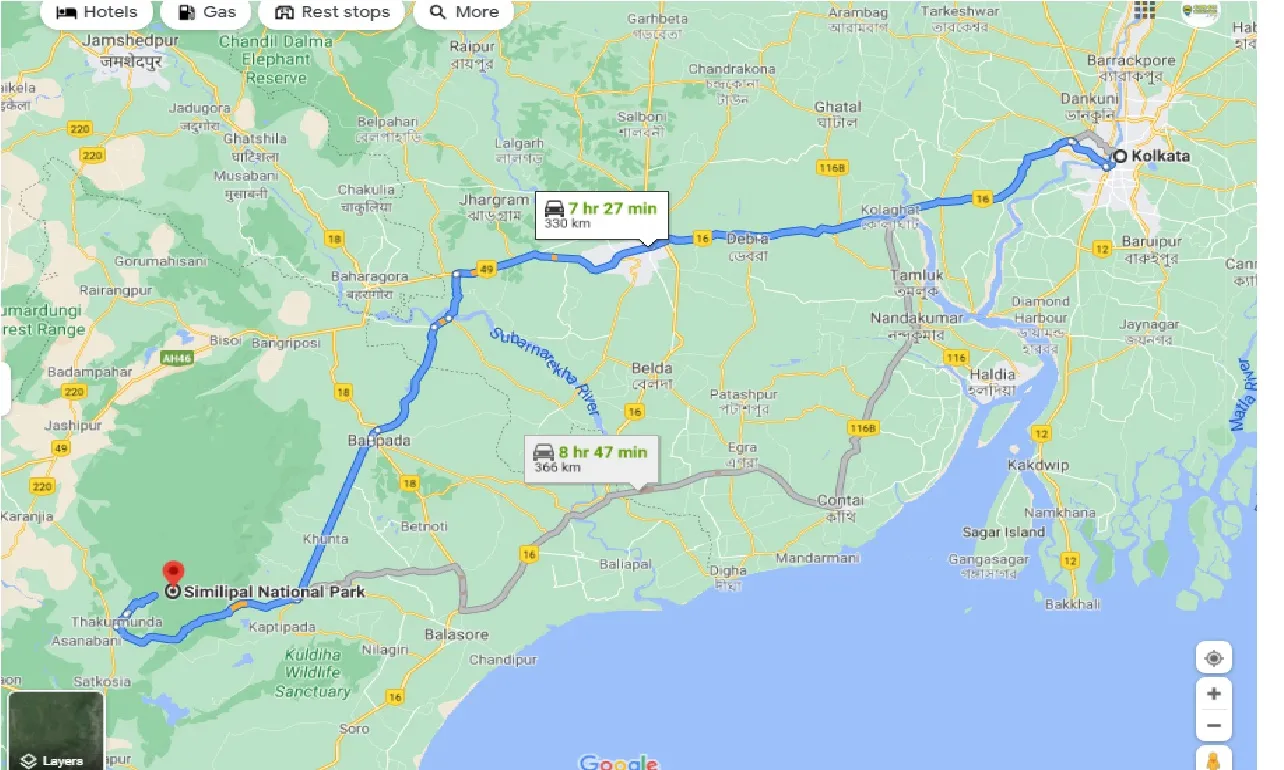 kolkata-to-simlipal-national-park-round-trip