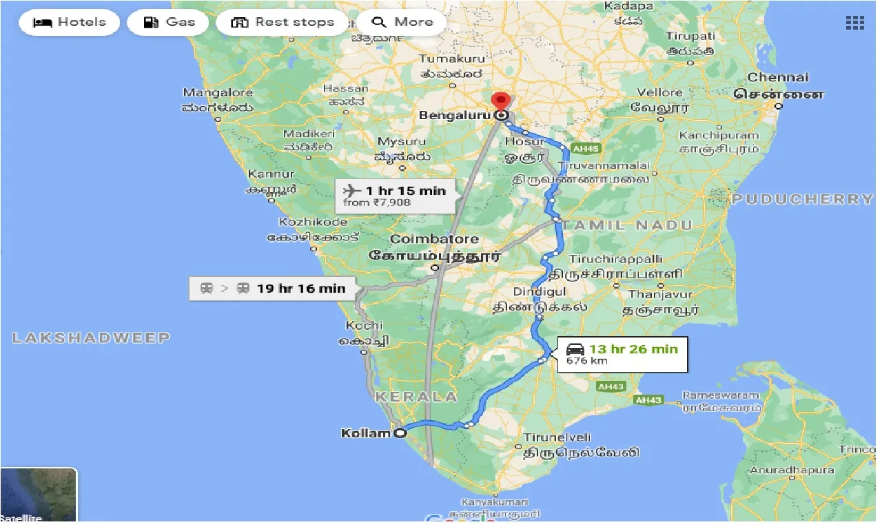 kollam-to-bengaluru-one-way