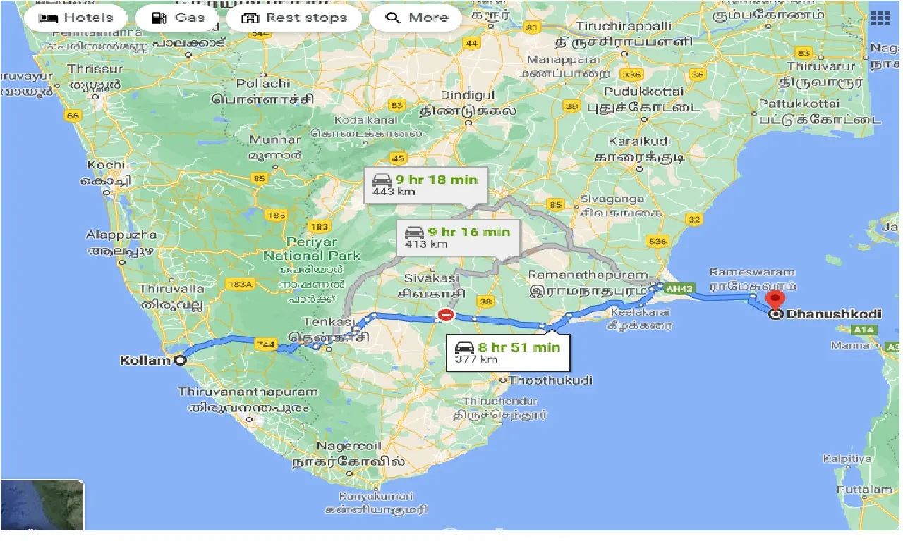 kollam-to-dhanushkodi-one-way