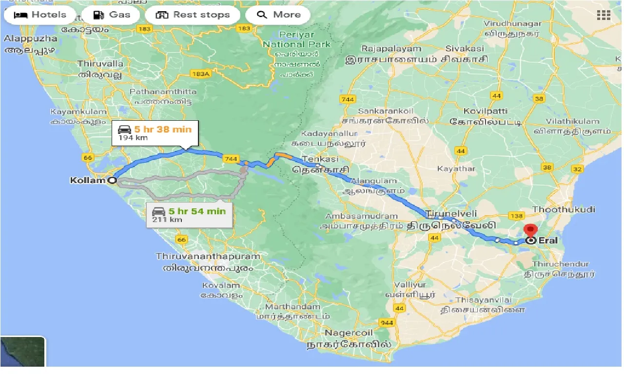 kollam-to-eral-one-way