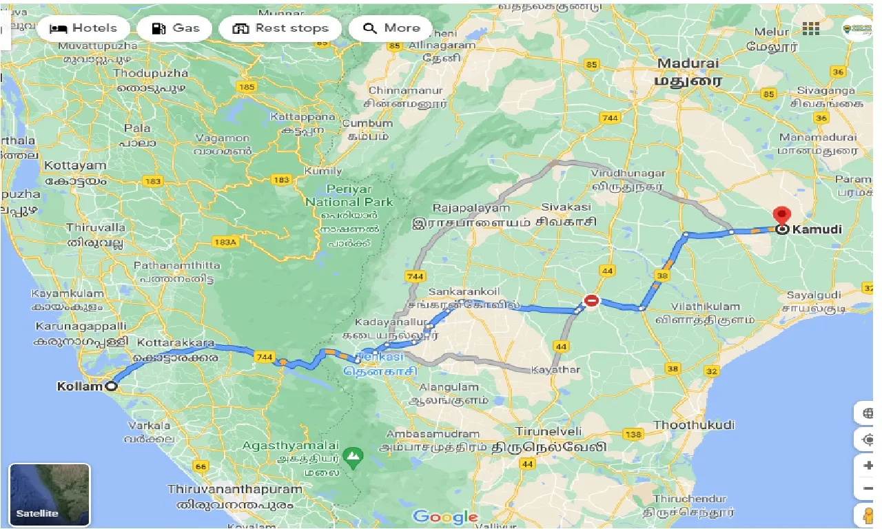 kollam-to-kamudi-taxi