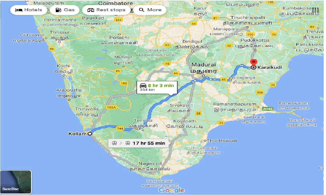 kollam-to-karaikudi-one-way