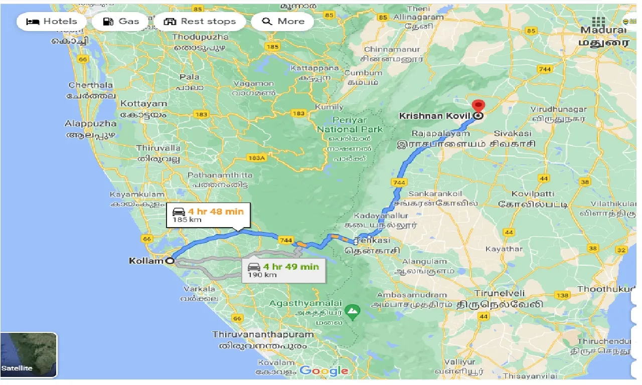 kollam-to-krishnan-kovil-taxi
