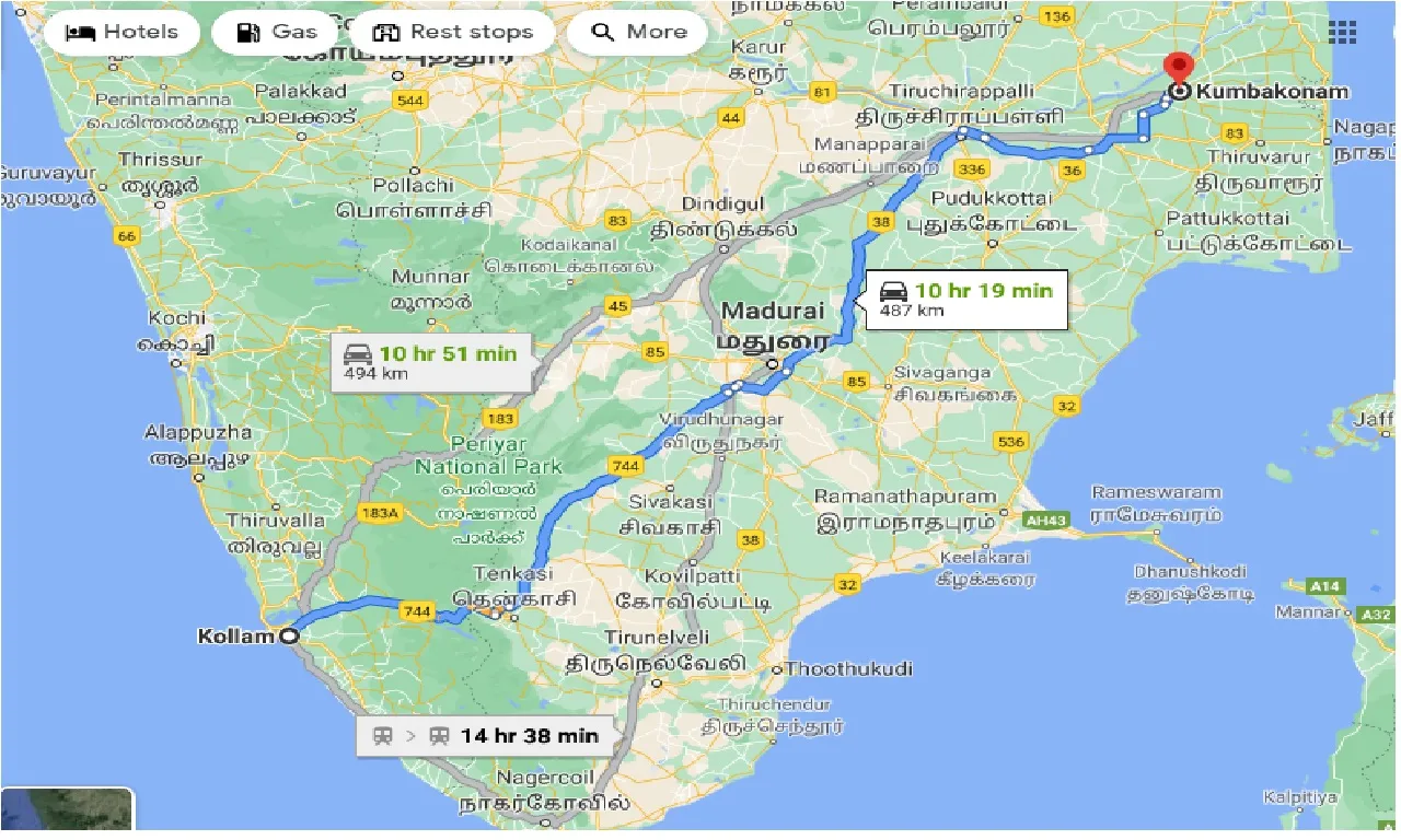 kollam-to-kumbakonam-taxi