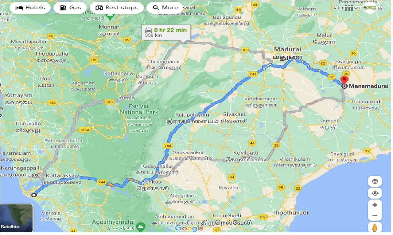 kollam-to-manamadurai-one-way