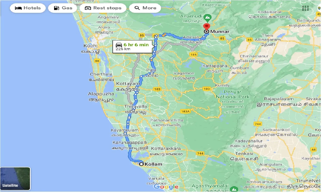 kollam-to-munnar-one-way