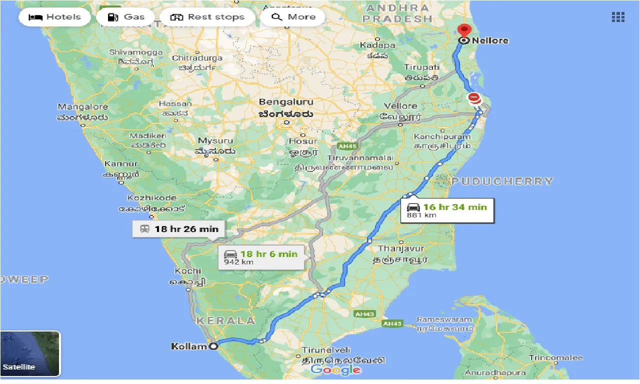 kollam-to-nellore-one-way