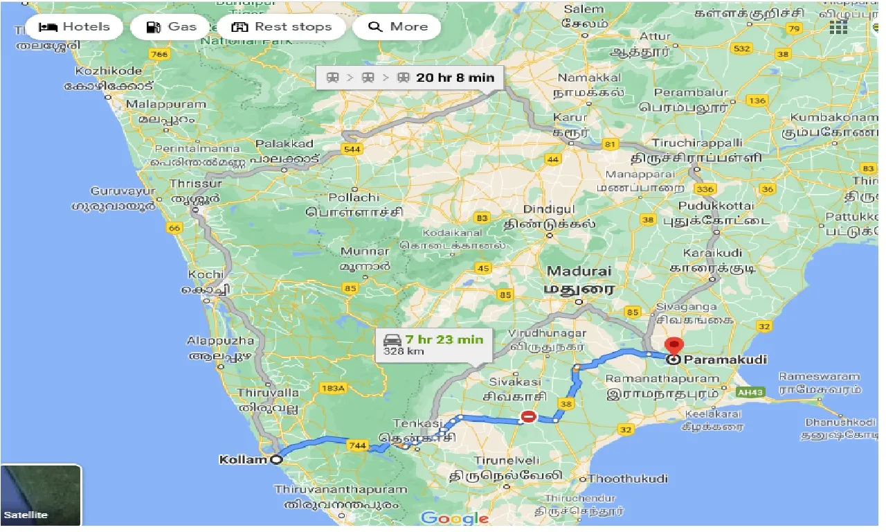 kollam-to-paramakudi-taxi