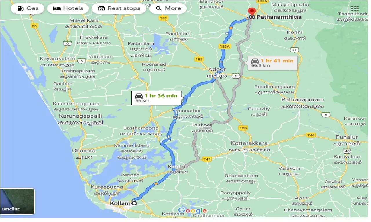 kollam-to-pathanamthitta-taxi