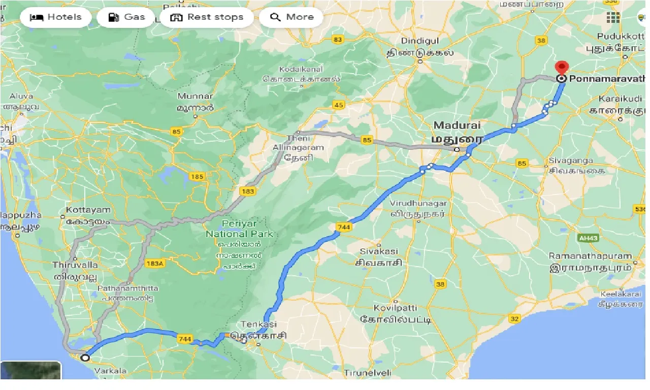 kollam-to-ponnamaravathi-one-way
