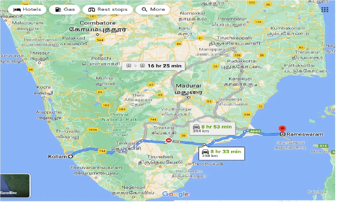 kollam-to-rameswaram-taxi