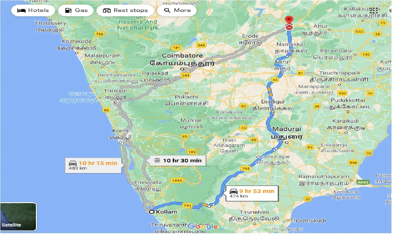 kollam-to-salem-taxi