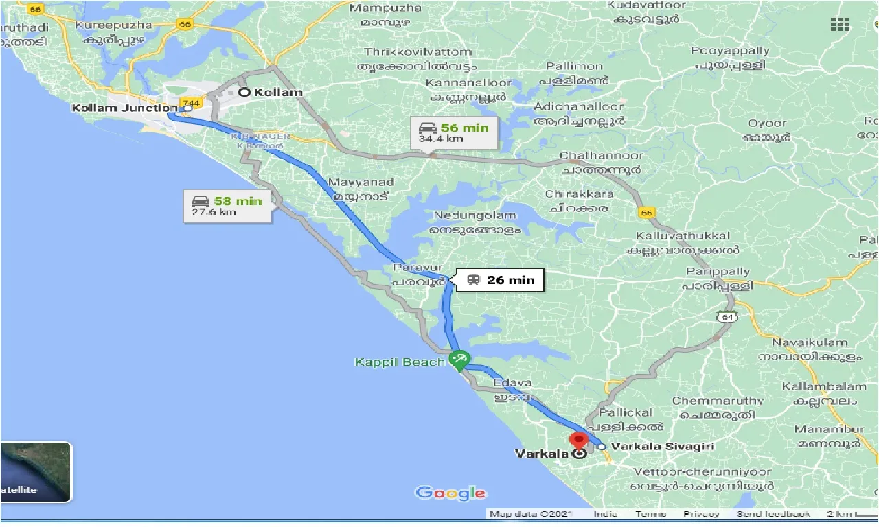kollam-to-varkala-one-way