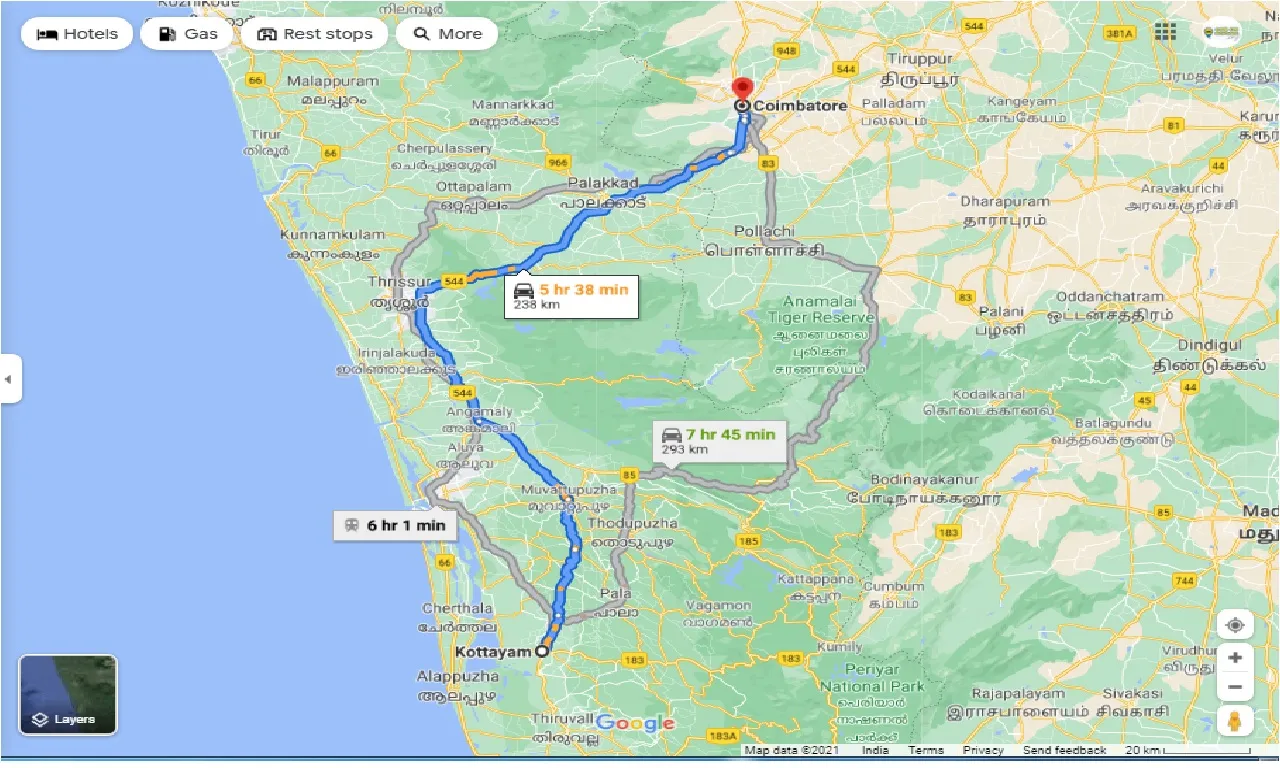 kottayam-to-coimbatore-round-trip