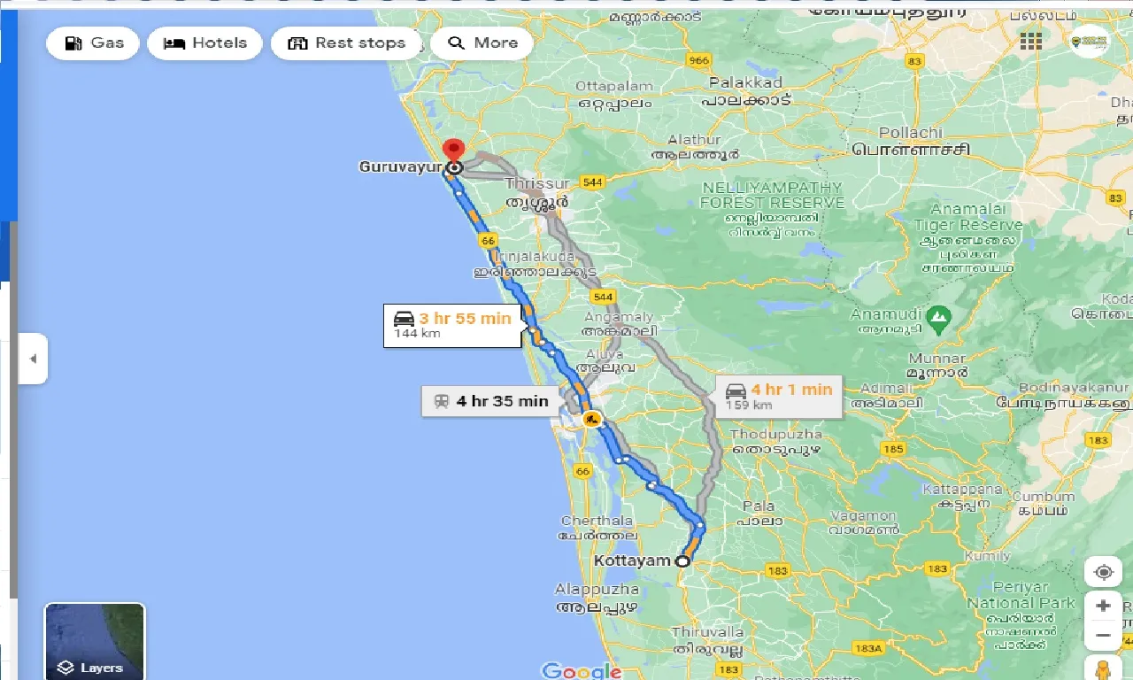 kottayam-to-guruvayur-round-trip