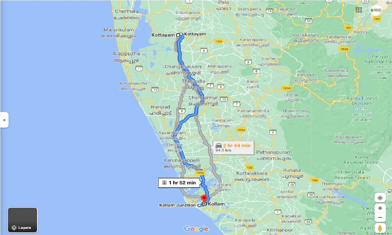 kottayam-to-kollam-one-way