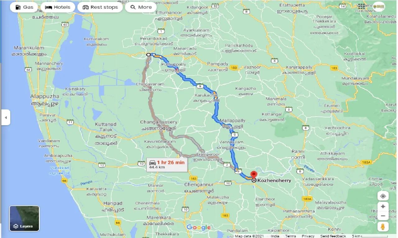 kottayam-to-kozhencherry-round-trip
