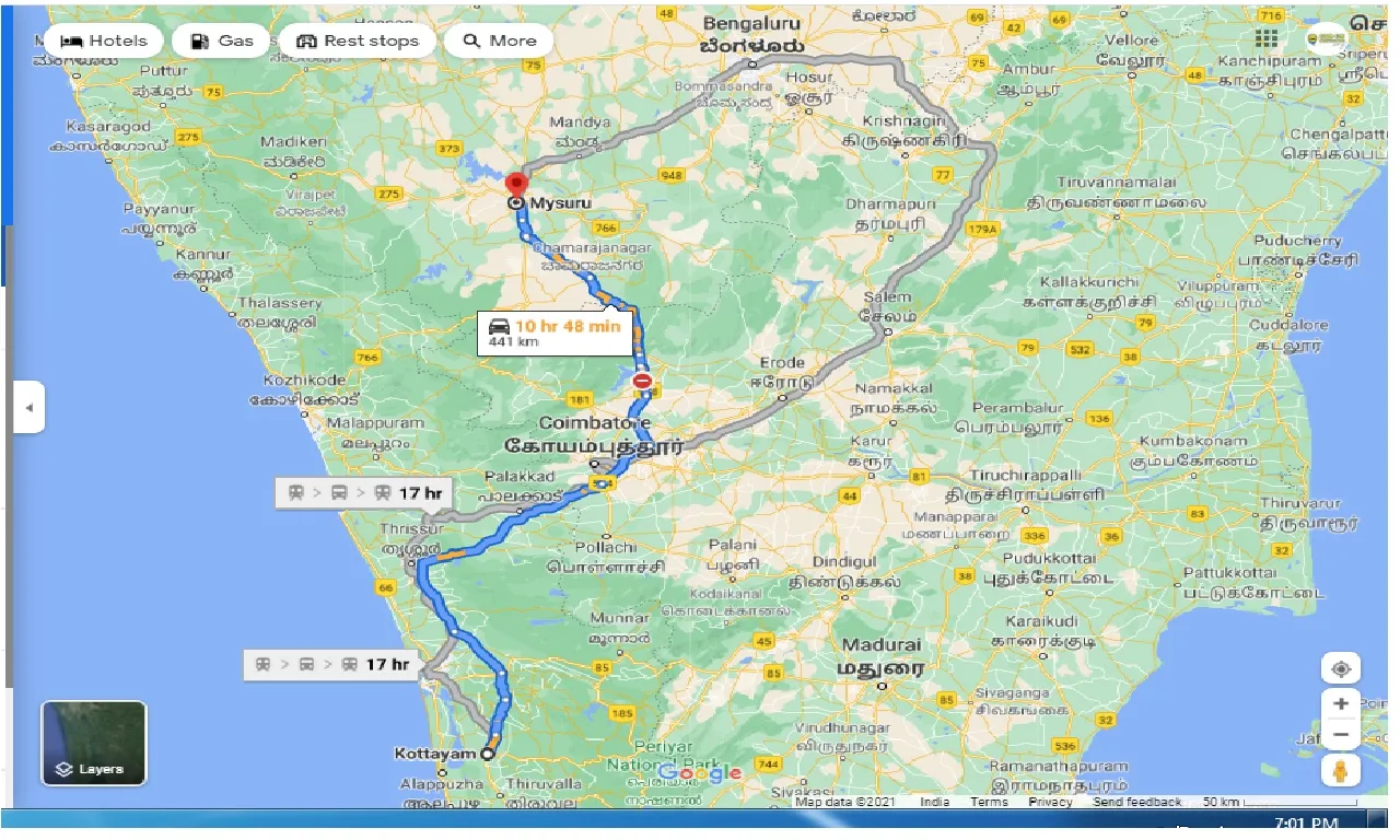 kottayam-to-mysore-round-trip