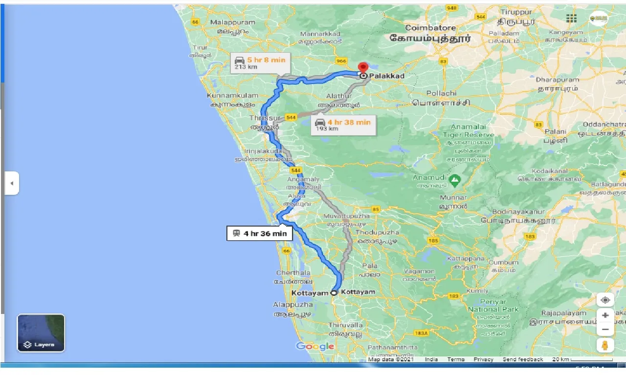 kottayam-to-palakkad-round-trip