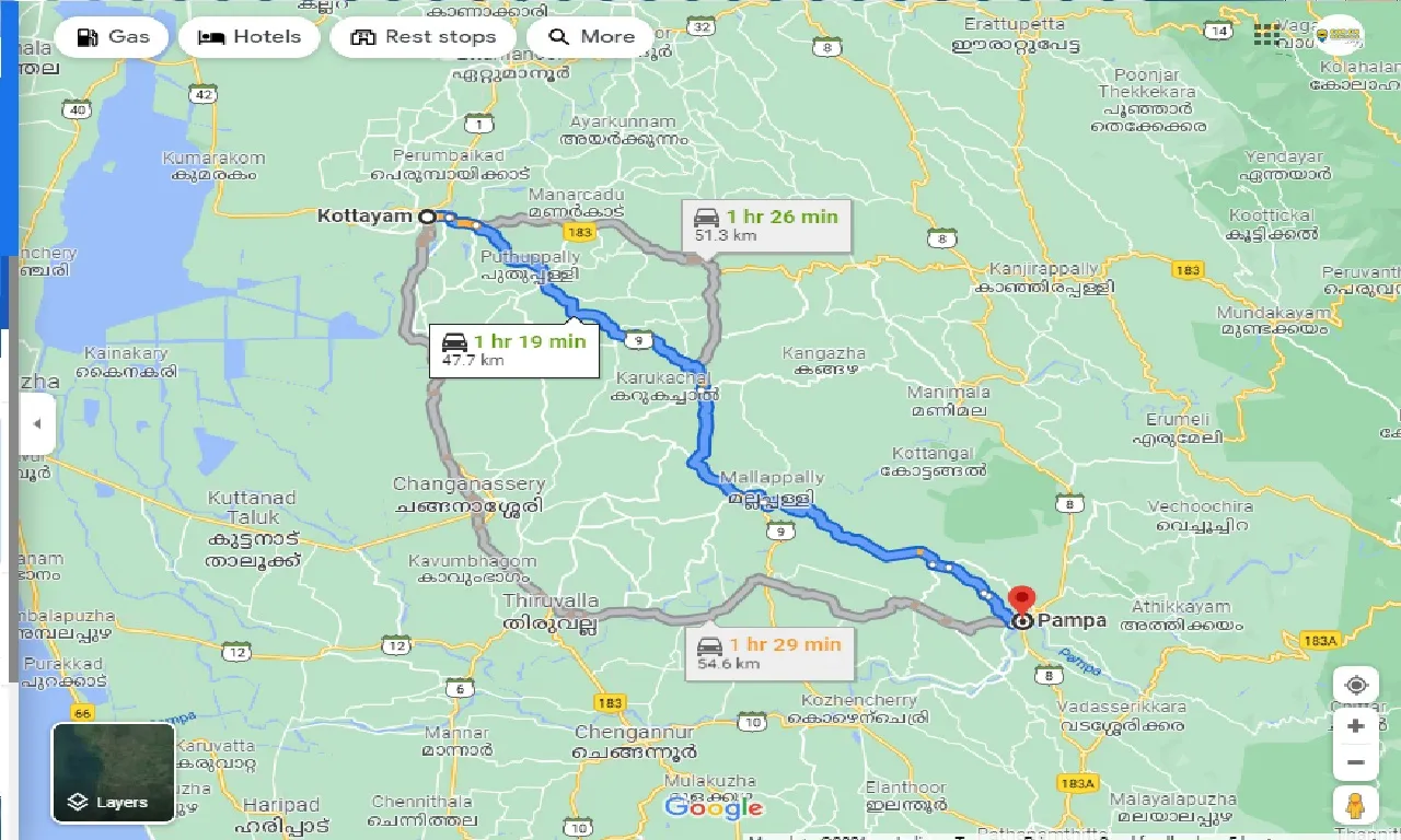 kottayam-to-pamba-one-way