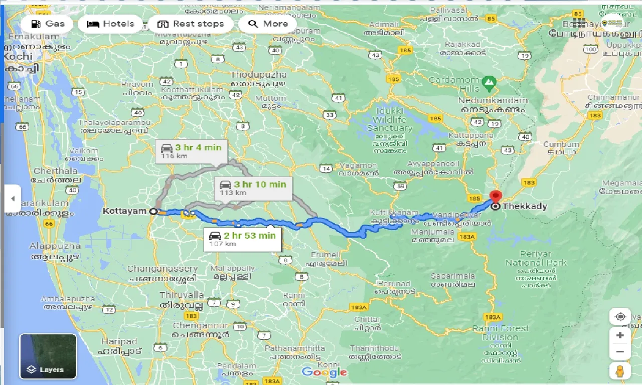 kottayam-to-thekkady-round-trip