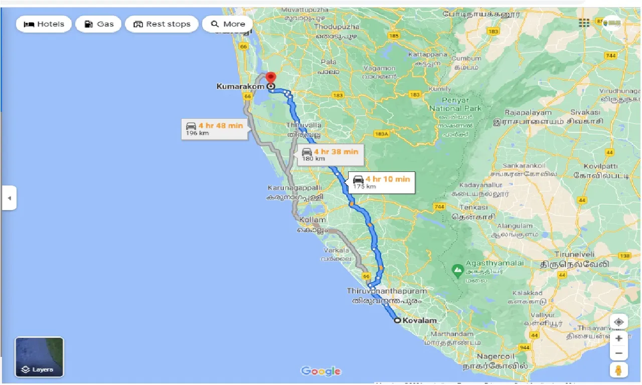 kovalam-to-kumarakom-round-trip