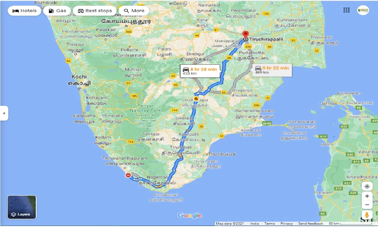 kovalam-to-trichy-round-trip